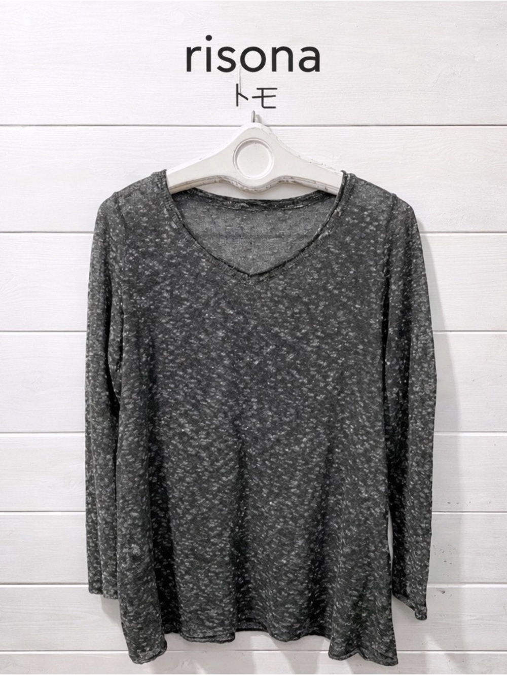 Sheer Mesh Knit Top – RISONA by Tomo Size 2) S/M